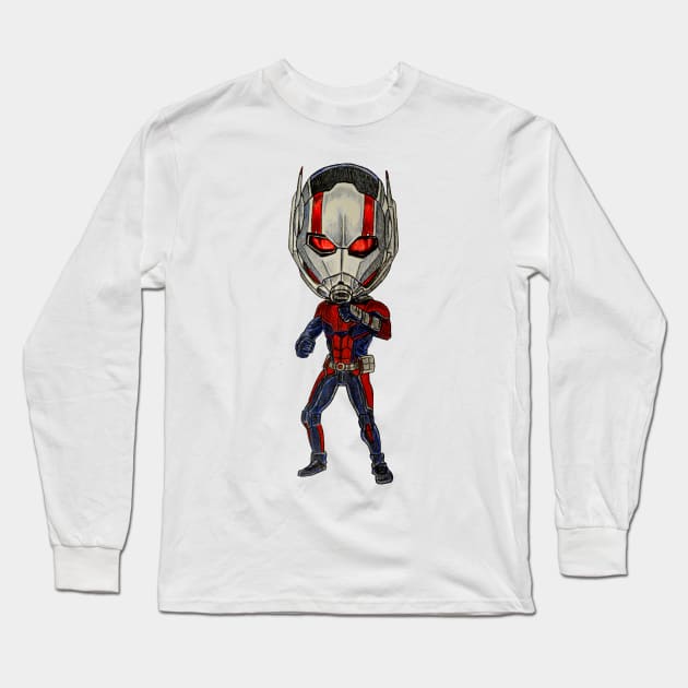 Chibi Antman Long Sleeve T-Shirt by tabslabred